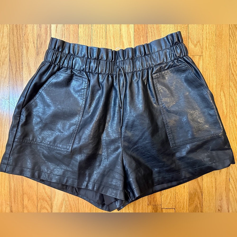 Faux Leather Shorts